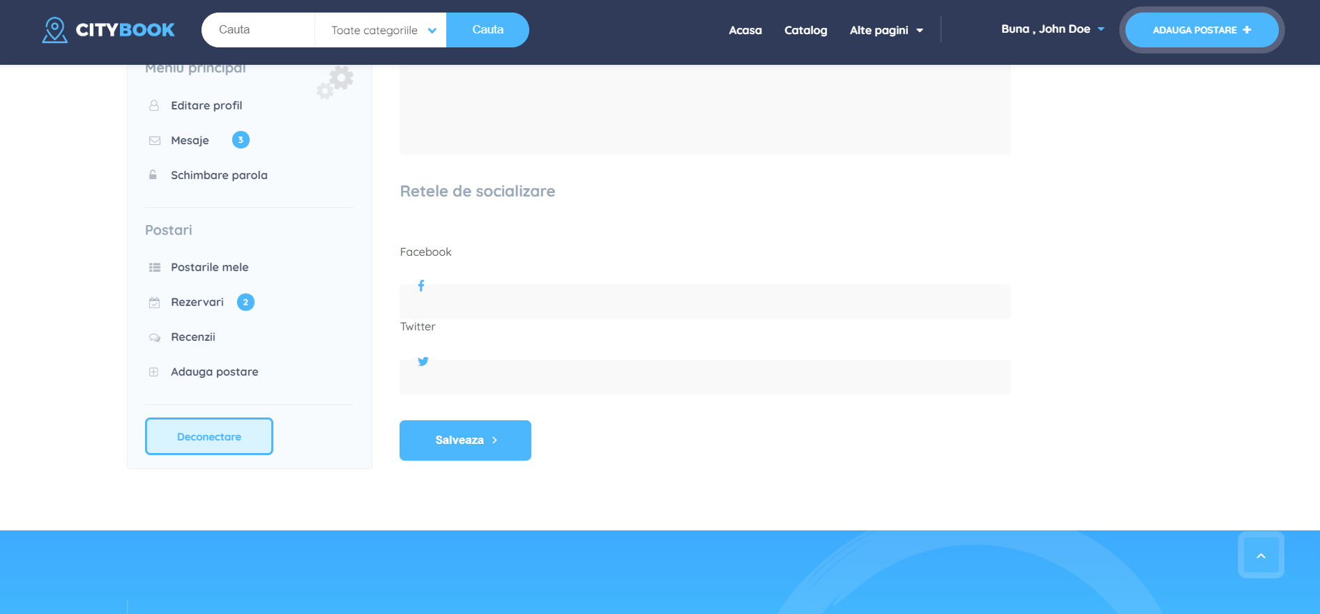 cum sa salvati informatiile de profil pe belle event